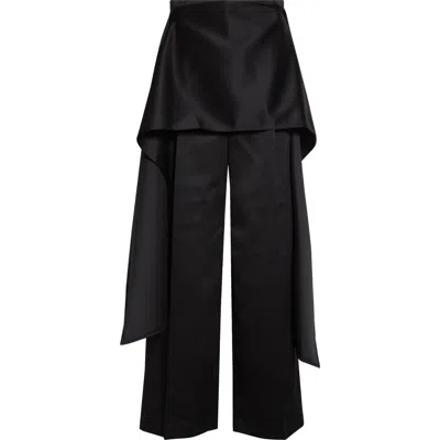 Eenk Layered Wrap Pants In Black