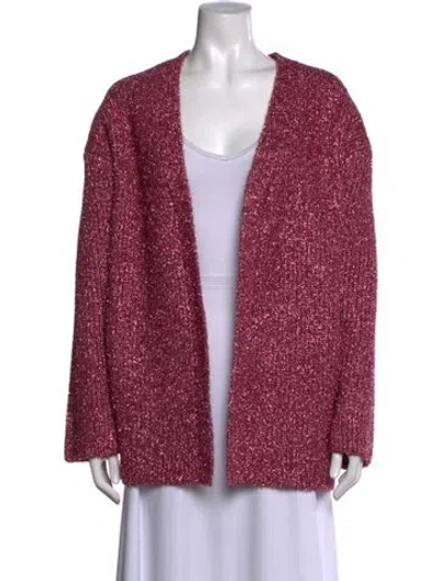 Pre-owned Eenk Open Front Sweater In Pink