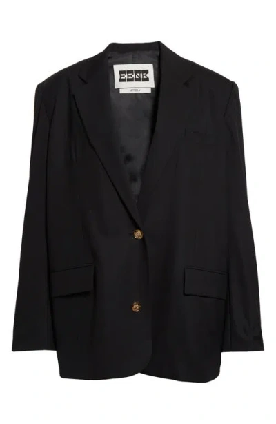 Eenk Oversize Wool Blazer In Black