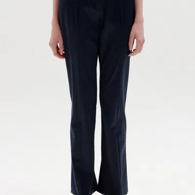 Eenk Silon Straight Pants In Navy In Blue