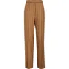 Eenk Stripe Wool Blend Straight Leg Pants In Brown