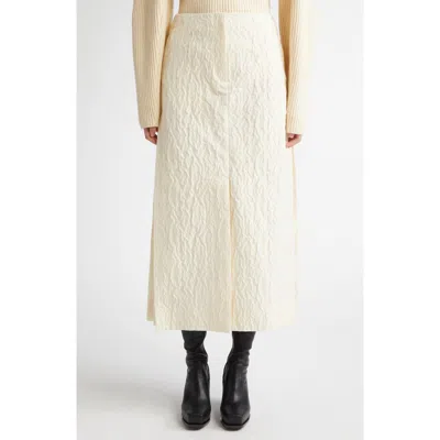Eenk Textured Maxi Skirt In Ivory