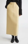 Eenk Wool & Cashmere Straight Skirt In Yellow