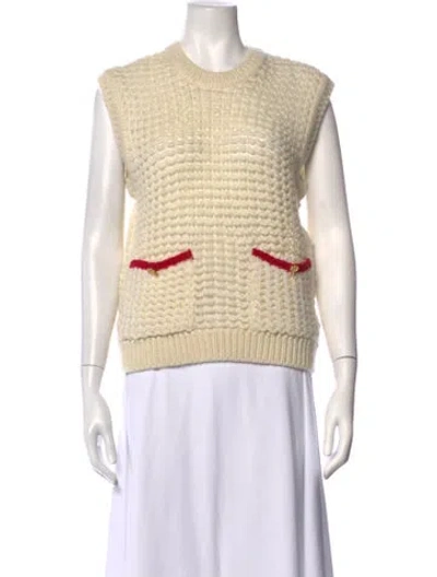 Pre-owned Eenk Wool Crew Neck Sweater In Neutrals