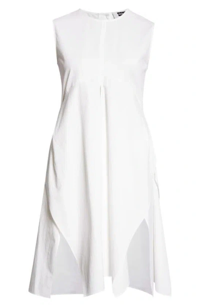 Eenk Yuna Transformable Cotton Tunic In White Cotton