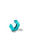 Eéra Mini Dado White Gold Single Hoop Earring In Silver