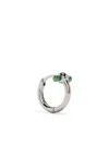 Eéra 18k White Gold Bar Mini Hoop Earring In Silver