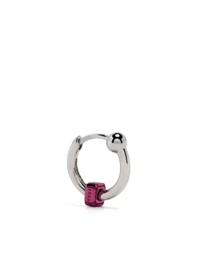 Eéra 18-karat White Gold Single Hoop Earring In Silver