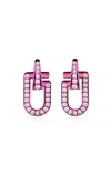 Eéra 18k White Gold Reine Earring In Fuchsia