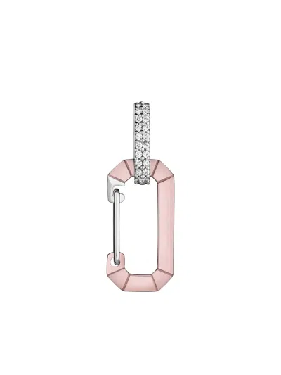Eéra 18k White Gold Small Chiara Diamonds Single Earring In Pink