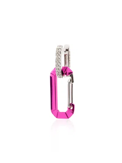 EÉRA 18KT WHITE GOLD DIAMOND HOOP EARRING