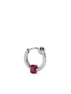 Eéra 18kt White Gold Square Mini Hoop Earring In Silver