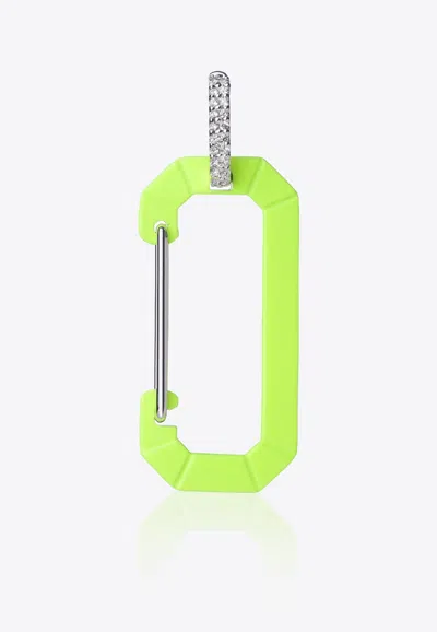 Eéra Big Fluo Chiara 18k Gold Single Earring With Diamonds In Yellow