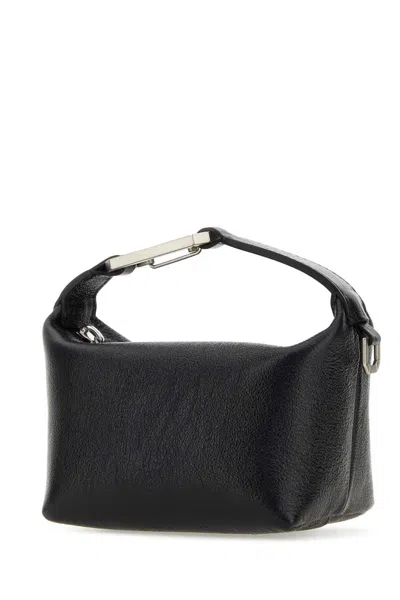 Eéra Black Leather Moonbag Handbag