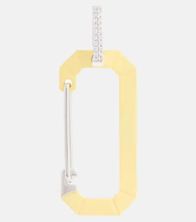 Eéra Chiara Big 18kt Gold Single Earring With Diamonds In Yellow