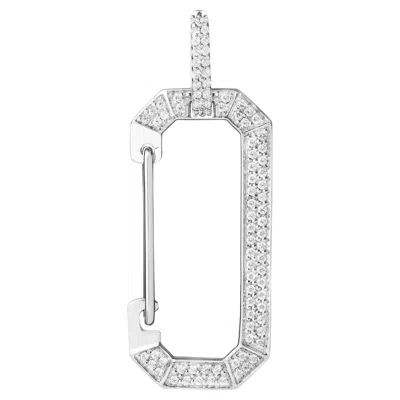 Pre-owned Eéra Chiara Earring Big White Gold Full Pavè