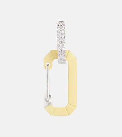 Eéra Chiara Small 18kt Gold Single Earring With Diamonds In Yellow