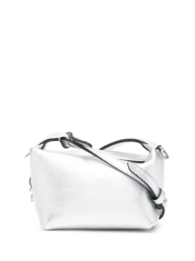 Eéra Crinkle-effect Metallic Mini Bag In Silver