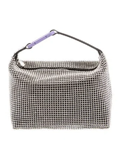 Pre-owned Eéra Crystal Top Handle Bag Small In Black