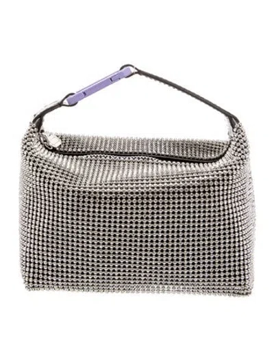 Pre-owned Eéra Crystal Top Handle Bag Small In Black