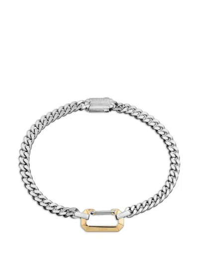 Eéra Dimitri Carabiner-detail Curb-chain Bracelet In Silver