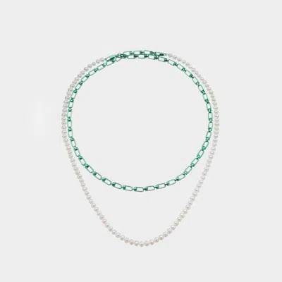 Eéra Eéra Double Reine Necklace In Green