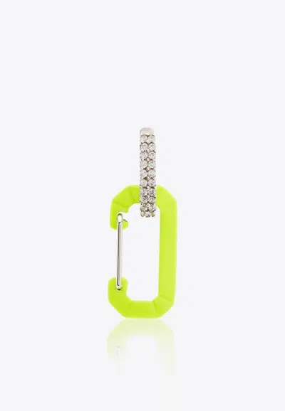 Eéra Immediate Delivery – Small Fluo Chiara 18k Gold Single Earring With Diamonds In Yellow