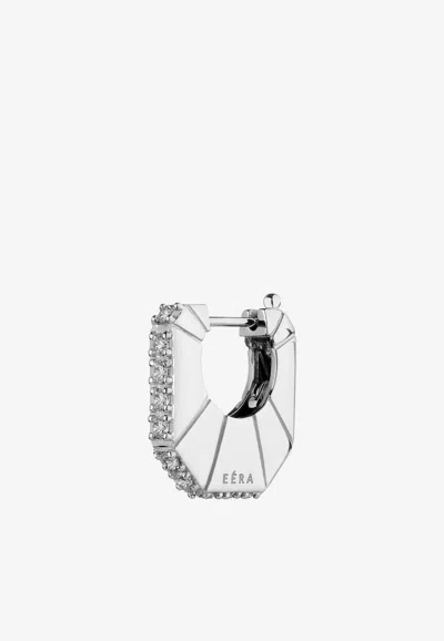 Eéra Marla Single Earring In 18-karat White Gold With Diamonds In Silver