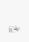 Eéra Medium Diamond Mini Single Stud Earring In 18-karat White Gold In Silver