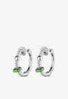 Eéra Mini Hoop Earrings In 18-karat White Gold With Diamonds In Silver