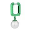 Eéra 18kt Mini Pearl Mono Earring In Green