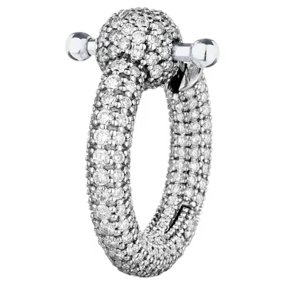 Pre-owned Eéra Mini Piercing Earring White Gold Full Pavè