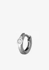 Eéra Mini Single Hoop Earring In 18-karat White Gold With Diamond In Gray