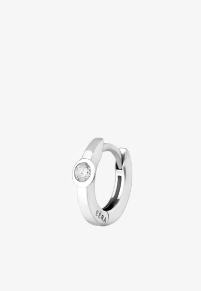 Eéra Mini Single Hoop Earring In 18-karat White Gold With Diamond