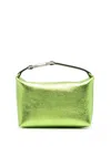 Eéra Green Leather Moon Tote Bag In Grün