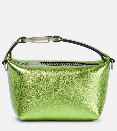 Eéra Eéra Moonbag Metallic Leather Clutch In Grün