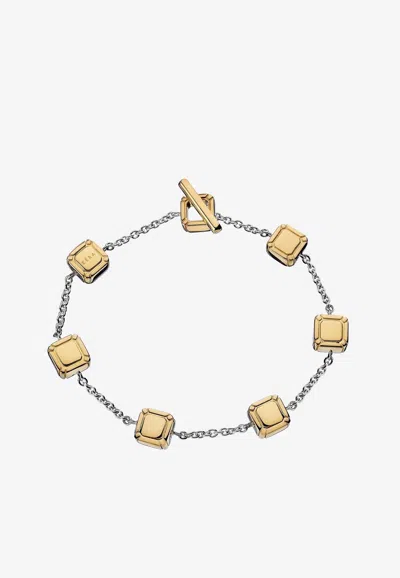 Eéra Ninety Chain Bracelet With Charms In Multicolor