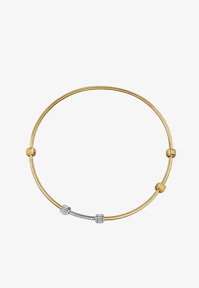 Eéra Ninety Diamond Paved Necklace In 18-karat Yellow Gold