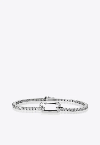 Eéra Paris Diamond Paved Bracelet In 18k White Gold