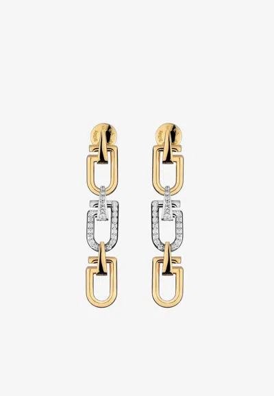 Eéra Reine Drop Earrings In 18-karat White And Yellow Gold With Diamonds