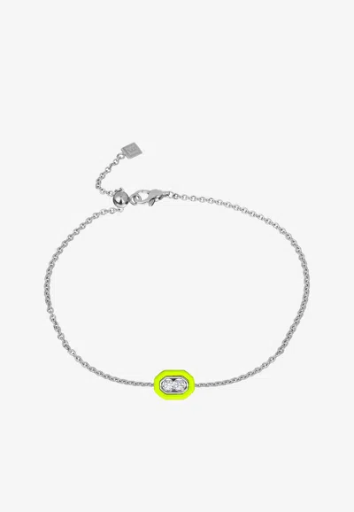 Eéra Roma Diamond Bracelet In 18-karat White Gold In Silver