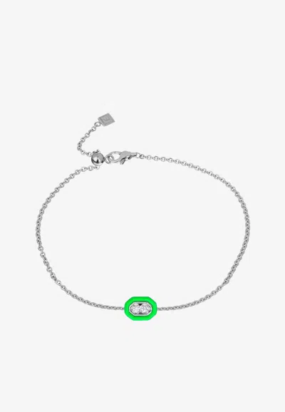 Eéra Roma Diamond Bracelet In 18-karat White Gold In Silver