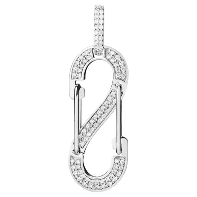 Pre-owned Eéra Romy Earring Big White Gold Full Pavè