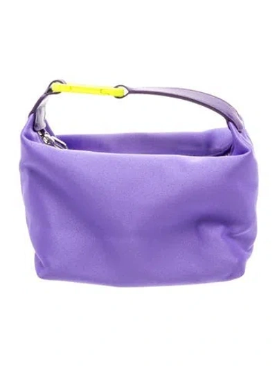 Pre-owned Eéra Satin Top Handle Bag In Purple