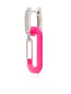 Eéra 18k White Gold And Pink Chiara Small Diamond Earring In Pink