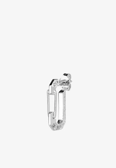 Eéra Small Eéra Single Earring In 18-karat White Gold With Diamonds In Gray