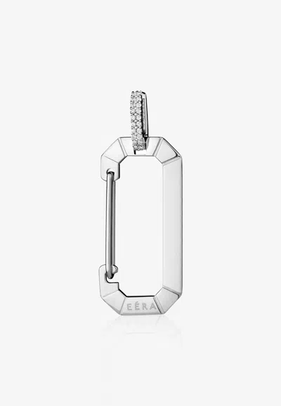 Eéra Special Order - Big Chiara Single Earring In 18-karat White Gold With Diamonds In Silver