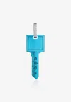 Eéra Special Order - Big Key Single Earring In 18-karat Gold With Diamonds In Blue