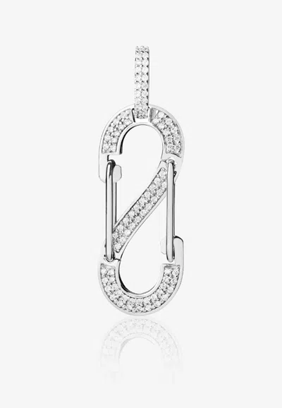 Eéra Special Order - Big Romy Diamond Pave Single Earring In 18k In White Gold