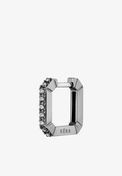 Eéra Special Order - Diamond Embellished Mini Eera Hoop Earring In 18-karat Gold In Metallic